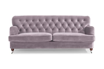 Howard Riviera 3-seters Fløyelssofa - Lilla - Møbler - Sofaer - 3 seter sofa