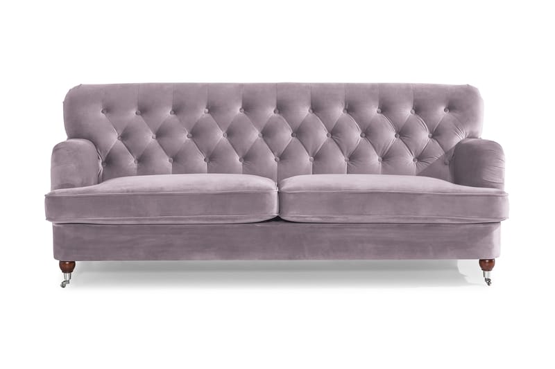 Howard Riviera 3-seters Fløyelssofa - Lilla - Møbler - Sofaer - 3 seter sofa