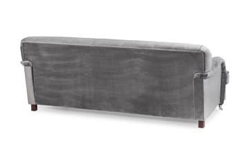 Howard Riviera 3-seters Fløyelssofa - Lys grå - Møbler - Sofaer - 3 seter sofa