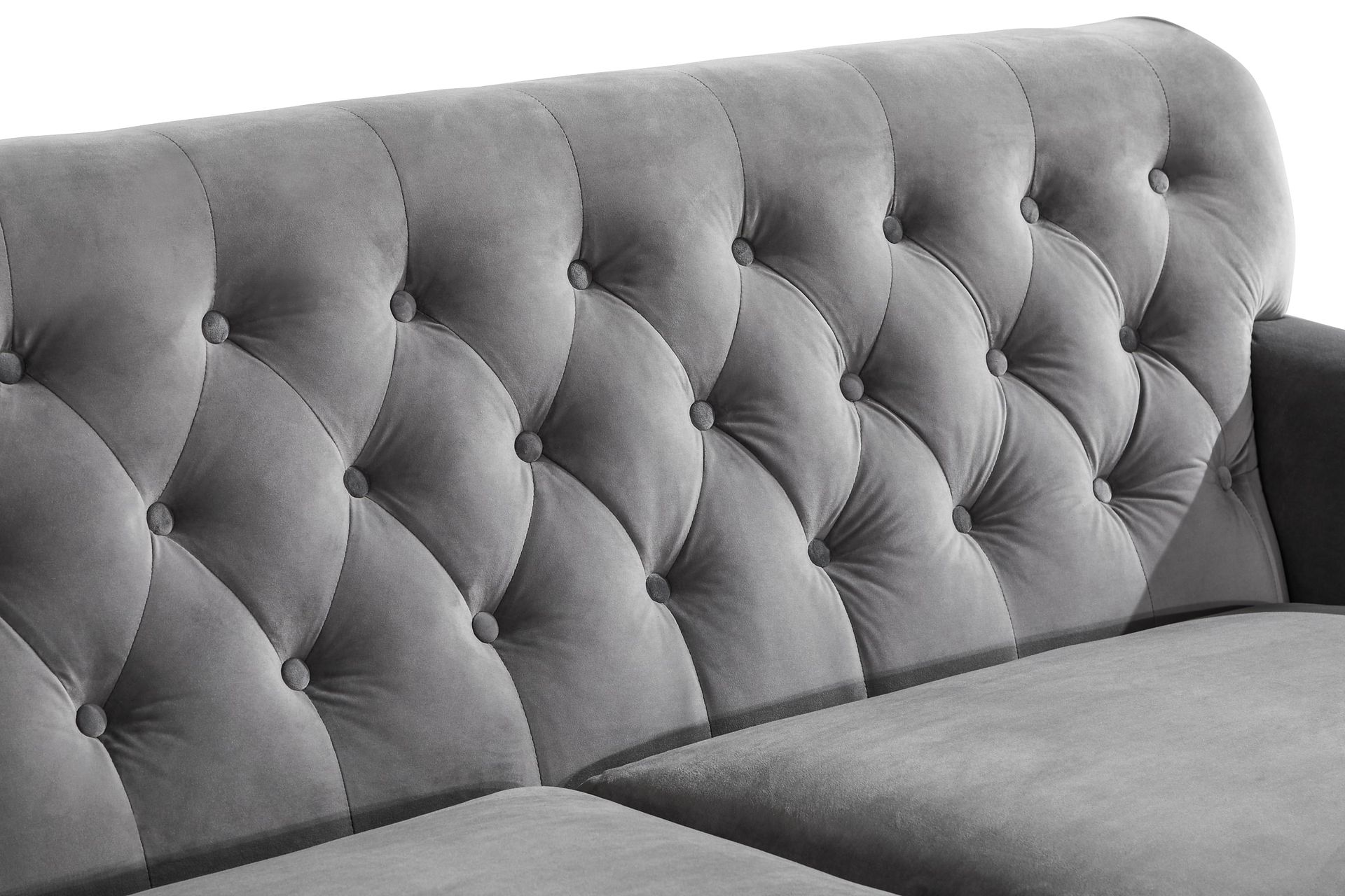 Howard Riviera 3-seters Fløyelssofa - Lys grå - Møbler - Sofaer - 3 seter sofa