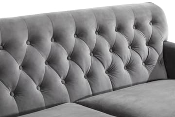 Howard Riviera 3-seters Fløyelssofa - Lys grå - Møbler - Sofaer - 3 seter sofa