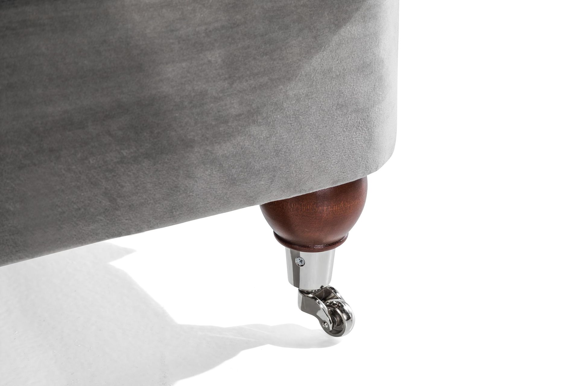 Howard Riviera 3-seters Fløyelssofa - Lys grå - Møbler - Sofaer - 3 seter sofa