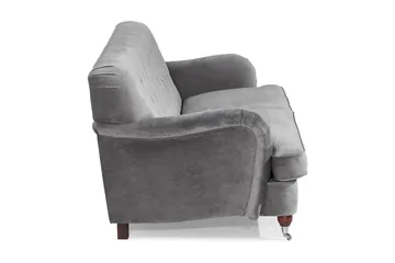Howard Riviera 3-seters Fløyelssofa - Lys grå - Møbler - Sofaer - 3 seter sofa