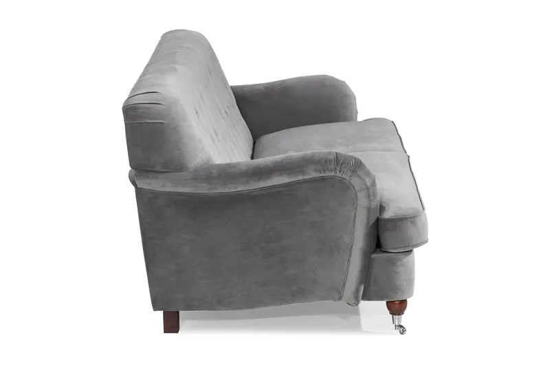 Howard Riviera 3-seters Fløyelssofa - Lys grå - Møbler - Sofaer - 3 seter sofa