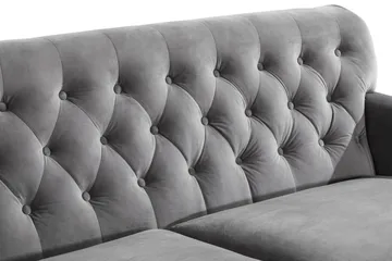 Howard Riviera 3-seters Fløyelssofa - Lys grå - Møbler - Sofaer - 3 seter sofa