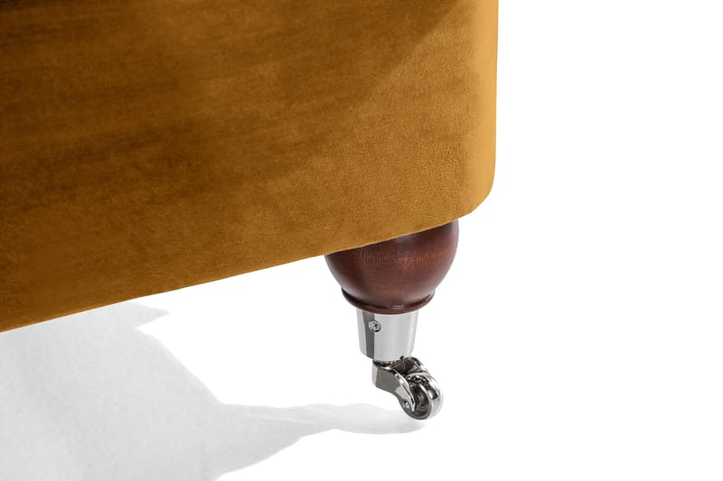 Howard Riviera 3-seters Fløyelssofa - Mørk gul - Møbler - Sofaer - 3 seter sofa