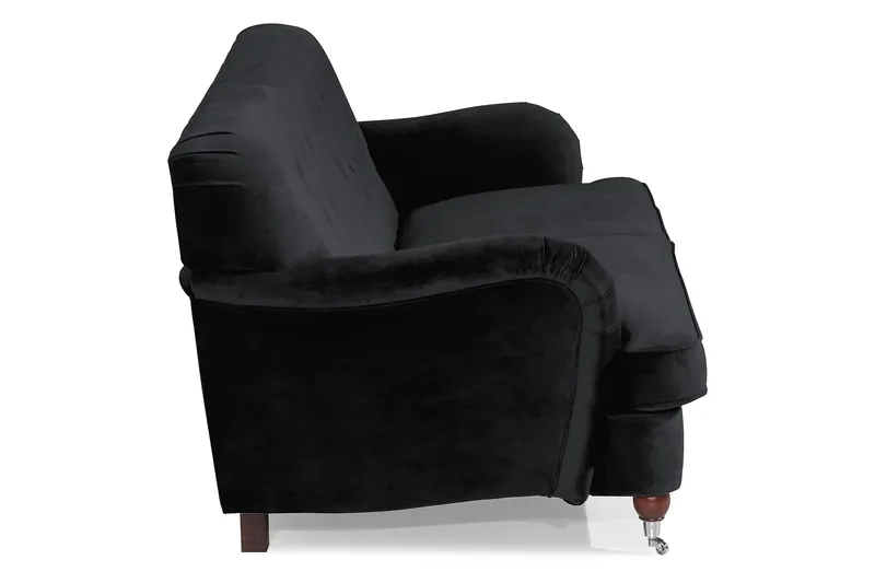 Howard Riviera 3-seters Fløyelssofa - Svart - Møbler - Sofaer - 3 seter sofa