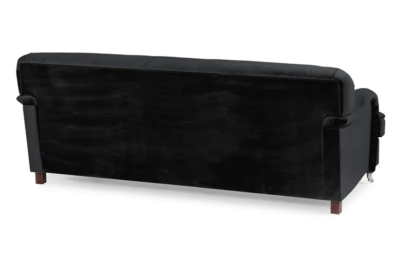 Howard Riviera 3-seters Fløyelssofa - Svart - Møbler - Sofaer - 3 seter sofa