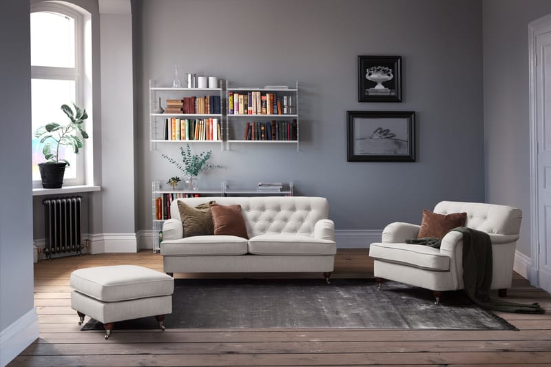 Howard Riviera 3-seters Stoffsofa - Lys grå - Møbler - Sofaer - 3 seter sofa