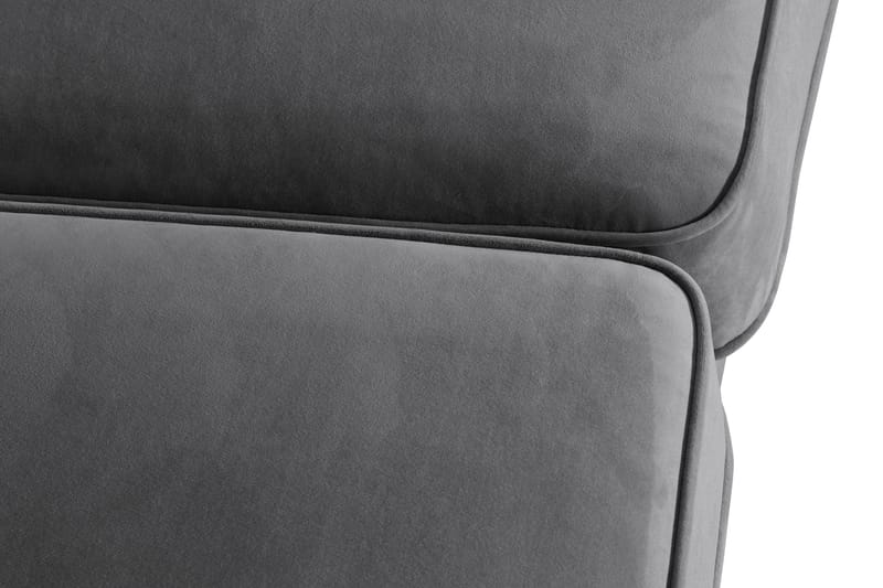 Howard-sofa uten divan og sjeselong Bloomington Howard Classic fløyelssofa 3,5-seter Vera 2, Grå velur - Møbler - Sofaer - 3 seter sofa