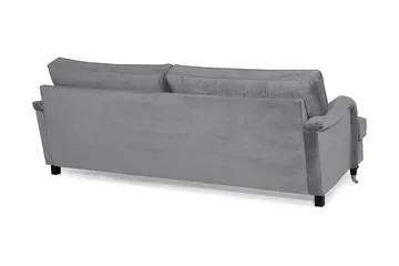 Howard-sofa uten divan og sjeselong Bloomington Howard Classic fløyelssofa 3,5-seter Vera 2, Grå velur - Møbler - Sofaer - 3 seter sofa