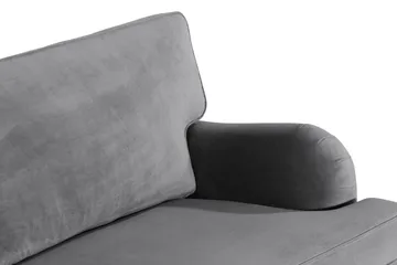 Howard-sofa uten divan og sjeselong Bloomington Howard Classic fløyelssofa 3,5-seter Vera 2, Grå velur - Møbler - Sofaer - 3 seter sofa