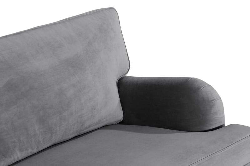 Howard-sofa uten divan og sjeselong Bloomington Howard Classic fløyelssofa 3,5-seter Vera 2, Grå velur - Møbler - Sofaer - 3 seter sofa