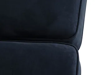 Howard-sofa uten divan og sjeselong Bloomington Howard Classic fløyelssofa 3,5-seter Vera 4, Blå fløyel - Møbler - Sofaer - 3 seter sofa