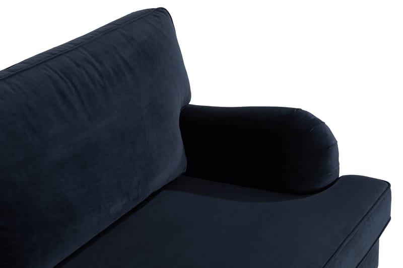 Howard-sofa uten divan og sjeselong Bloomington Howard Classic fløyelssofa 3,5-seter Vera 4, Blå fløyel - Møbler - Sofaer - 3 seter sofa
