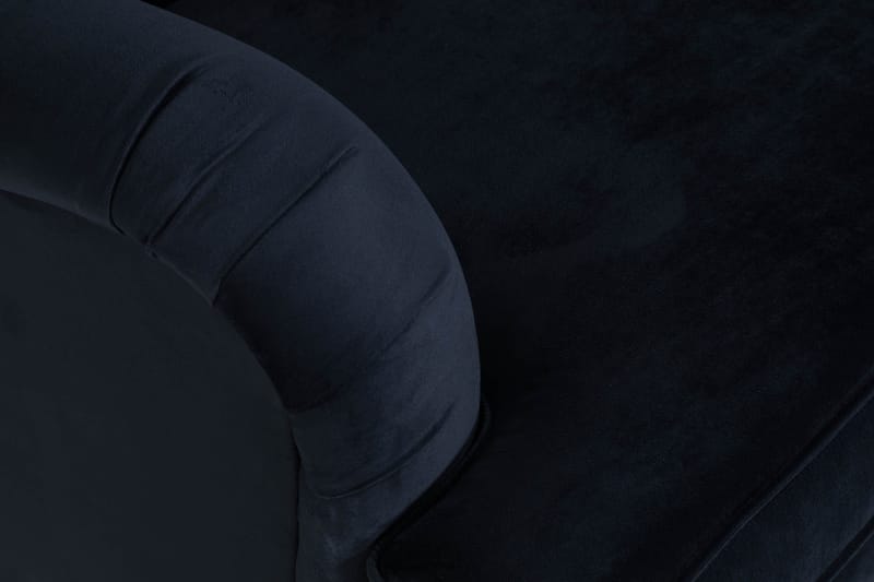 Howard-sofa uten divan og sjeselong Bloomington Howard Classic fløyelssofa 3,5-seter Vera 4, Blå fløyel - Møbler - Sofaer - 3 seter sofa
