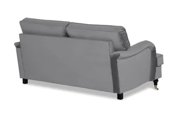 Howard-sofa uten divan og sjeselong Bloomington Howard Classic fløyelssofa 3-seter Vera 2, Grå velur - Møbler - Sofaer - 3 seter sofa