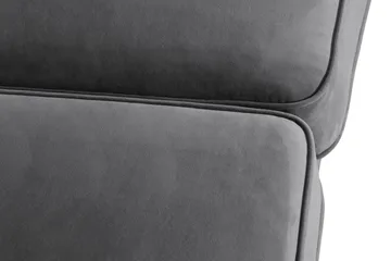 Howard-sofa uten divan og sjeselong Bloomington Howard Classic fløyelssofa 3-seter Vera 2, Grå velur - Møbler - Sofaer - 3 seter sofa
