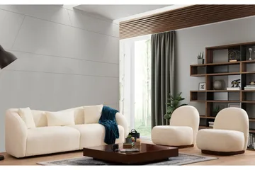 Hungirr Sofa 3-seters - Beige|Bouclé - Møbler - Sofaer - 3 seter sofa