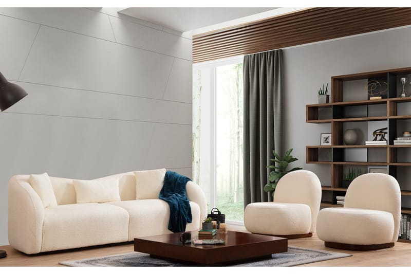 Hungirr Sofa 3-seters - Beige|Bouclé - Møbler - Sofaer - 3 seter sofa