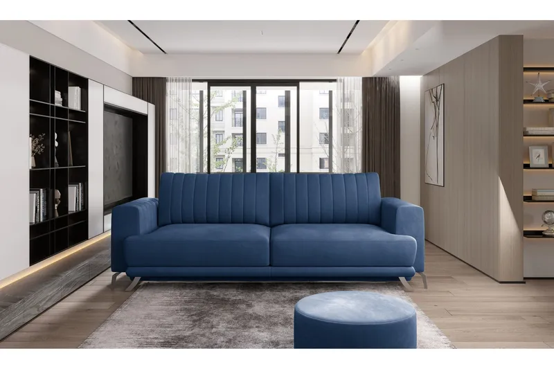 Jalissia 3-seters Sofa, Blå