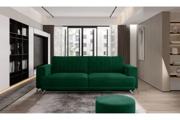 Jalissia 3-seters Sofa - Grønn - Møbler - Sofaer - 3 seter sofa