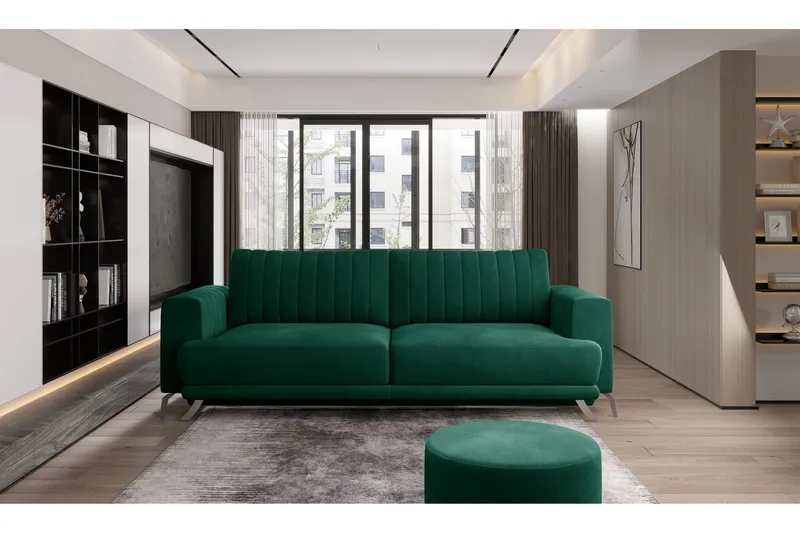 Jalissia 3-seters Sofa, Grønn