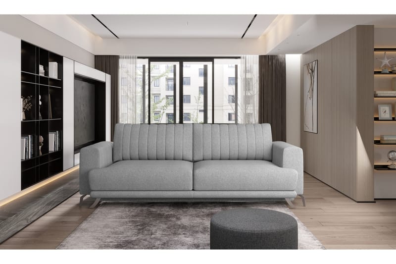 Jalissia 3-seters Sofa, Lysegrå