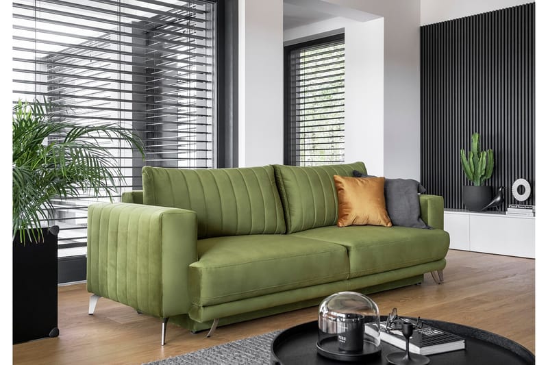 Jalissia 3-seters Sofa - LyseGrønn - Møbler - Sofaer - 3 seter sofa