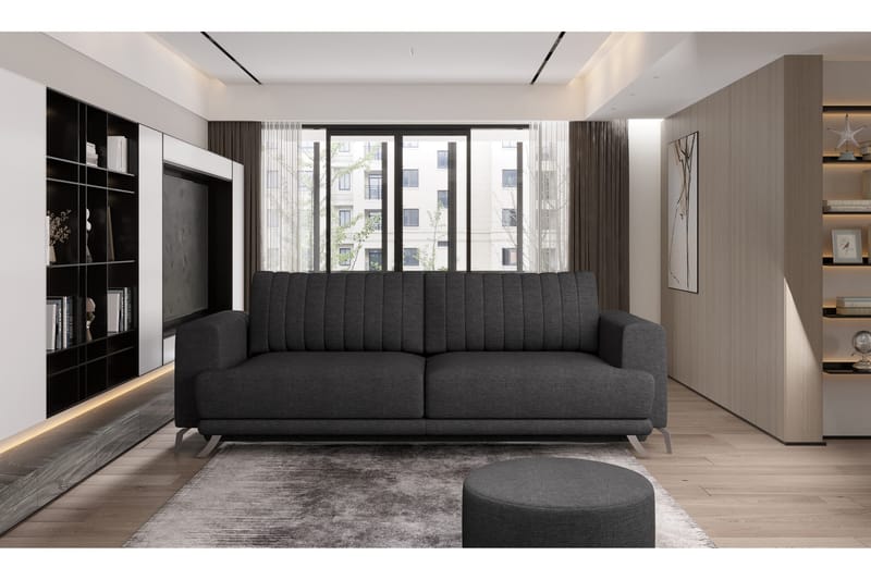 Jalissia 3-seters Sofa - Mørkegrå - Møbler - Sofaer - 3 seter sofa
