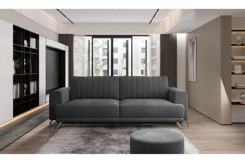 Jalissia 3-seters Sofa - Mørkegrå - Møbler - Sofaer - 3 seter sofa