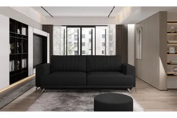 Jalissia 3-seters Sofa - Svart - Møbler - Sofaer - 3 seter sofa