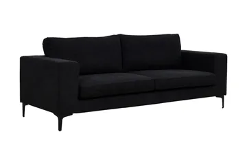 Johana 3-seter Fløyelssofa - Svart - Møbler - Sofaer - 3 seter sofa