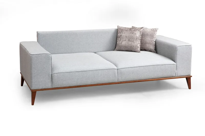 Jonnesha 3-Seter Sofa - Grå - Møbler - Sofaer - 3 seter sofa