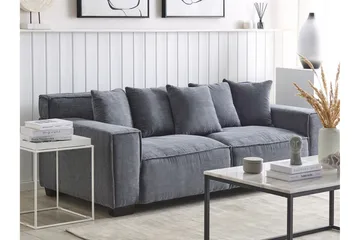 Lahall Manchestersofa 200 cm - Grå - Møbler - Sofaer - 3 seter sofa