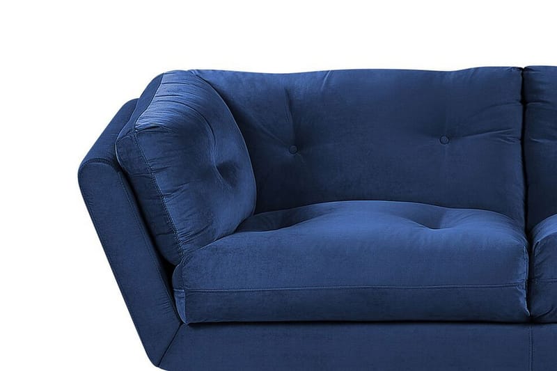 Lenvik 3-seters Sofa - Fløyel/Blå - Møbler - Sofaer - 3 seter sofa
