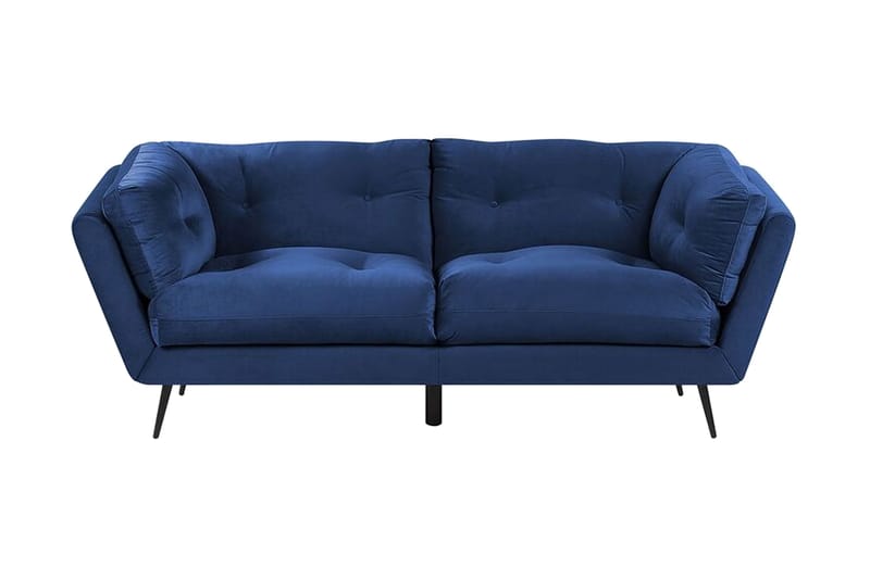 Lenvik 3-seters Sofa, Fløyel/Blå