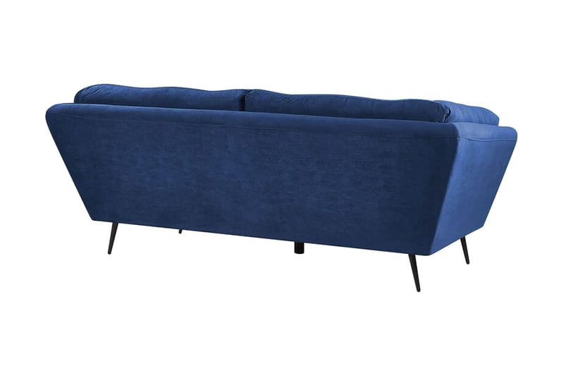 Lenvik 3-seters Sofa - Fløyel/Blå - Møbler - Sofaer - 3 seter sofa