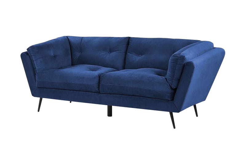 Lenvik 3-seters Sofa - Fløyel/Blå - Møbler - Sofaer - 3 seter sofa