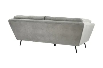 Lenvik 3-seters Sofa - Fløyel/Grå - Møbler - Sofaer - 3 seter sofa