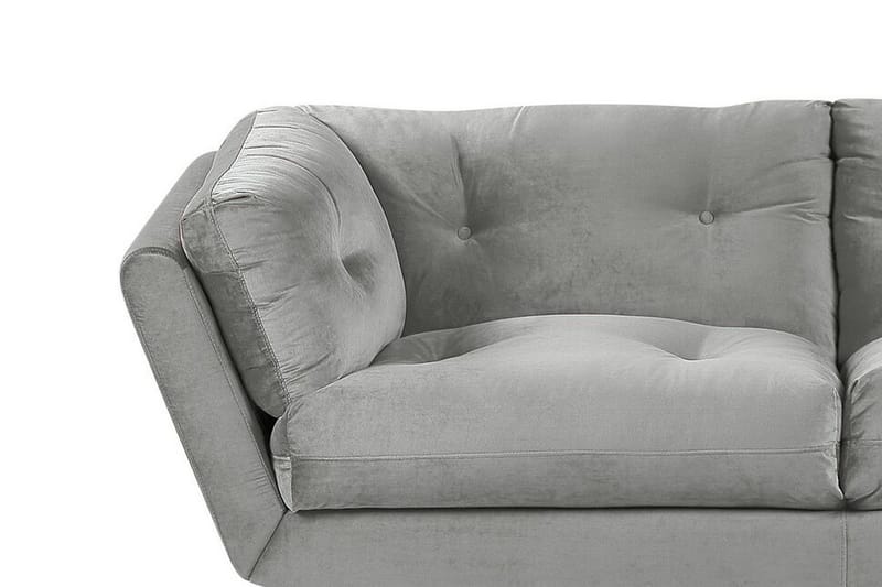Lenvik 3-seters Sofa - Fløyel/Grå - Møbler - Sofaer - 3 seter sofa