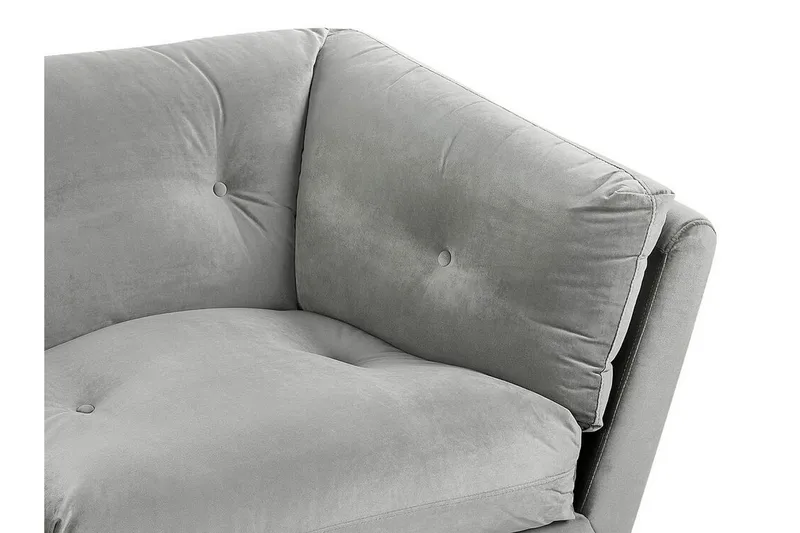 Lenvik 3-seters Sofa - Fløyel/Grå - Møbler - Sofaer - 3 seter sofa