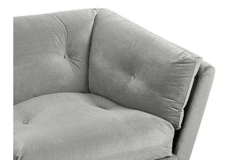 Lenvik 3-seters Sofa - Fløyel/Grå - Møbler - Sofaer - 3 seter sofa