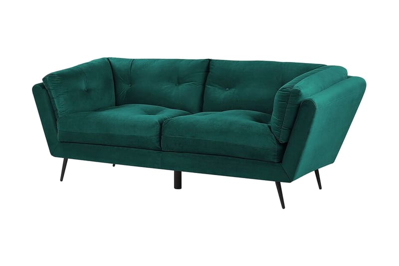 Lenvik 3-seters Sofa - Fløyel/Grønn - Møbler - Sofaer - 3 seter sofa