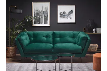 Lenvik 3-seters Sofa - Fløyel/Grønn - Møbler - Sofaer - 3 seter sofa