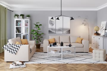 Link 3-seters Stoffsofa - Beige - Møbler - Sofaer - 3 seter sofa