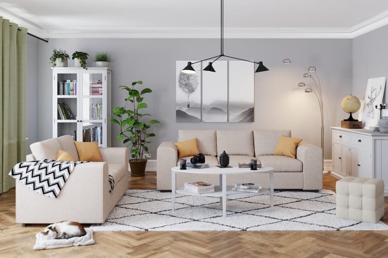 Link 3-seters Stoffsofa - Beige - Møbler - Sofaer - 3 seter sofa