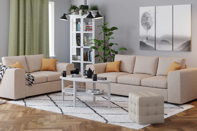 Link 3-seters Stoffsofa - Beige - Møbler - Sofaer - 3 seter sofa