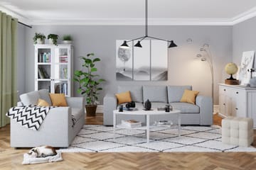 Link 3-seters Stoffsofa - Lys grå - Møbler - Sofaer - 3 seter sofa