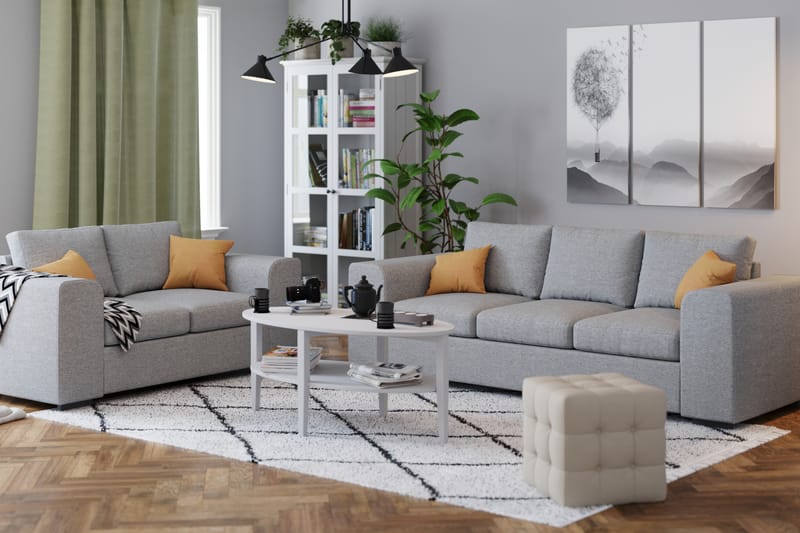 Link 3-seters Stoffsofa - Lys grå - Møbler - Sofaer - 3 seter sofa